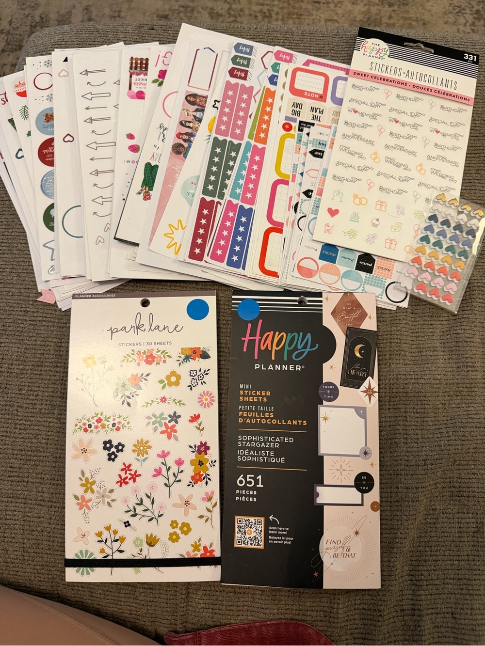 Happy Planner & Park Lane Sticker Book Bundle - Floral and Multicolor Stickers